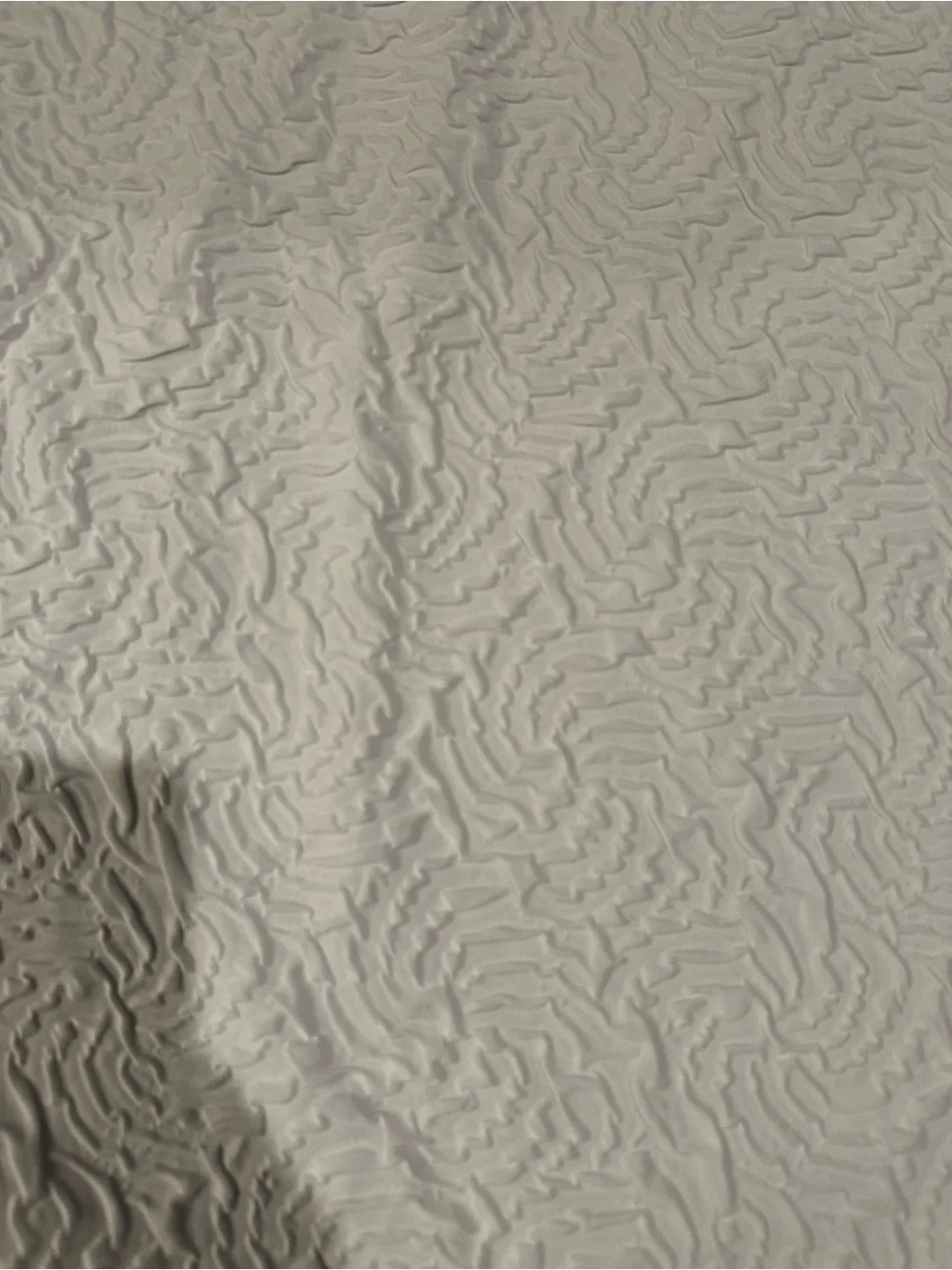 DKNY Cream Quilted shower curtain with Subtle Texture like new.